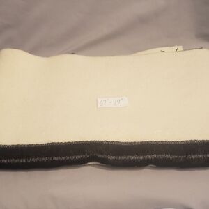 Pendleton Thick Felted  Blanket  Wool Fabric  Remnant  Light Ivory